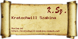 Kratochwill Szabina névjegykártya
