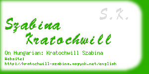 szabina kratochwill business card
